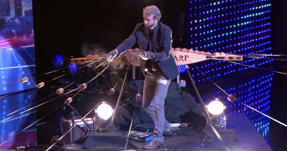 Talented Performance On The Earth Harp The World s Largest Stringed Instrument Fascinately