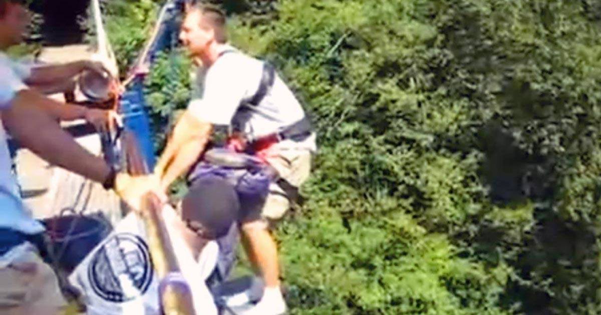 This Bungee Jumping Prank is Completely Harmless But Shockingly
