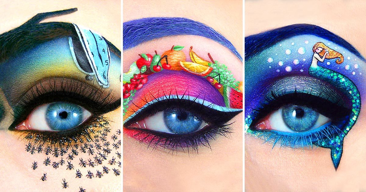Makeup Artist Transforms Her Eyes Into Uniquely Beautiful Works of Art 