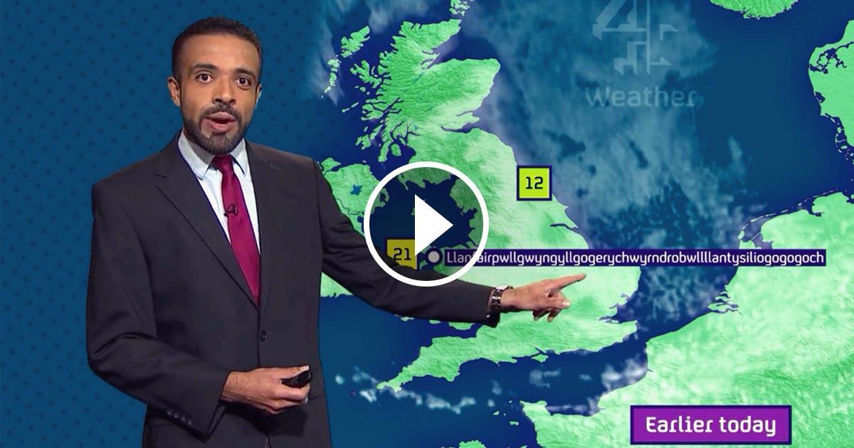 British Weatherman Smoothly Pronounces Europe’s Longest Named Place - Alice 32 The Lawyer Gets Railed